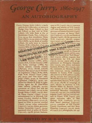 Item #23103 GEORGE CURRY, 1861-1947.; An Autobiography. H. B Hening