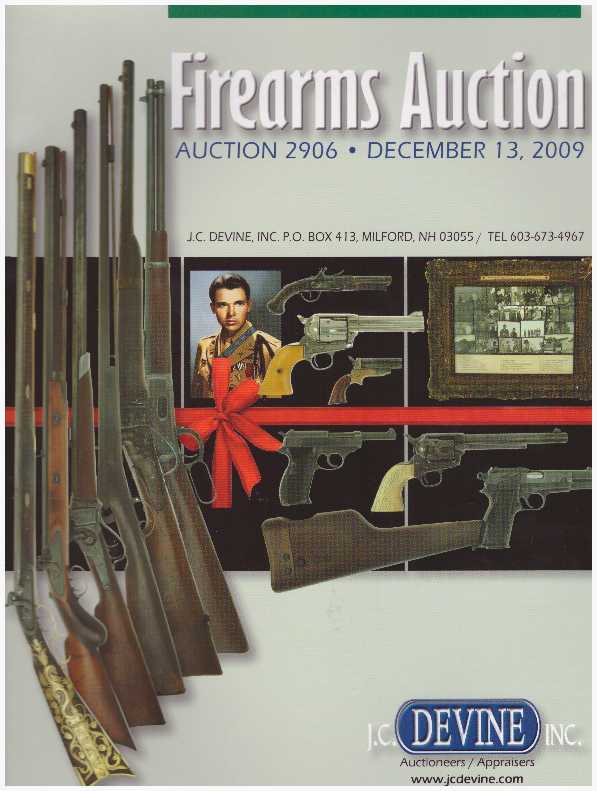 Item #23814 FIREARMS AUCTION CATALOGS; 2 Catalogs - December 13, 2009 and March 7, 2010. J. C. Devine, Inc.