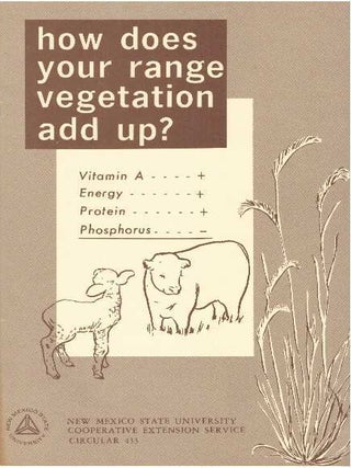 Item #30673 HOW DOES YOUR RANGE VEGETATION ADD UP? Robert E. Steger