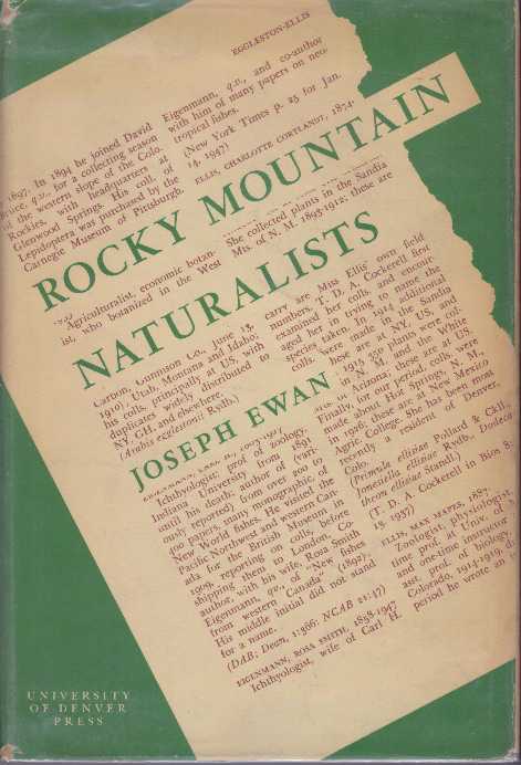 Item #30826 ROCKY MOUNTAIN NATURALISTS. Joseph Ewan.
