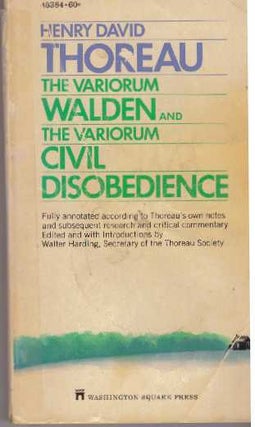 Item #31671 THE VARIORUM WALDEN AND THE VARIORUM CIVIL DISOBEDIENCE. Henry David Thoreau